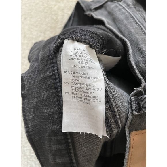 Madewell Women's Jeans Size 28 9" High Rise Skinny Black Distressed Denim Youth - Picture 3 of 8